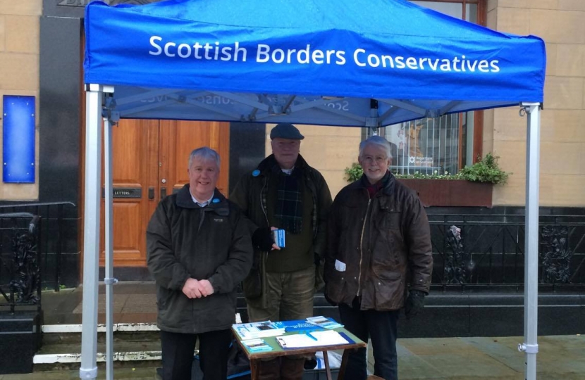 Cllrs Mountford and Weatherston in Kelso