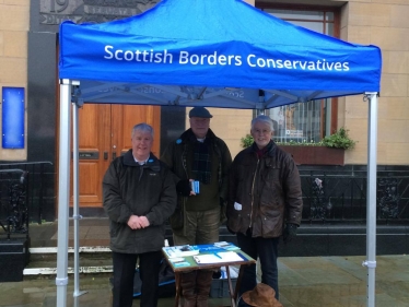 Cllrs Mountford and Weatherston in Kelso